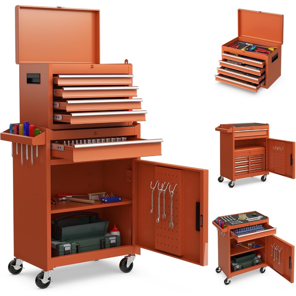 Rolling File Cart - Tool Chest, 5 Drawers Rolling Tool