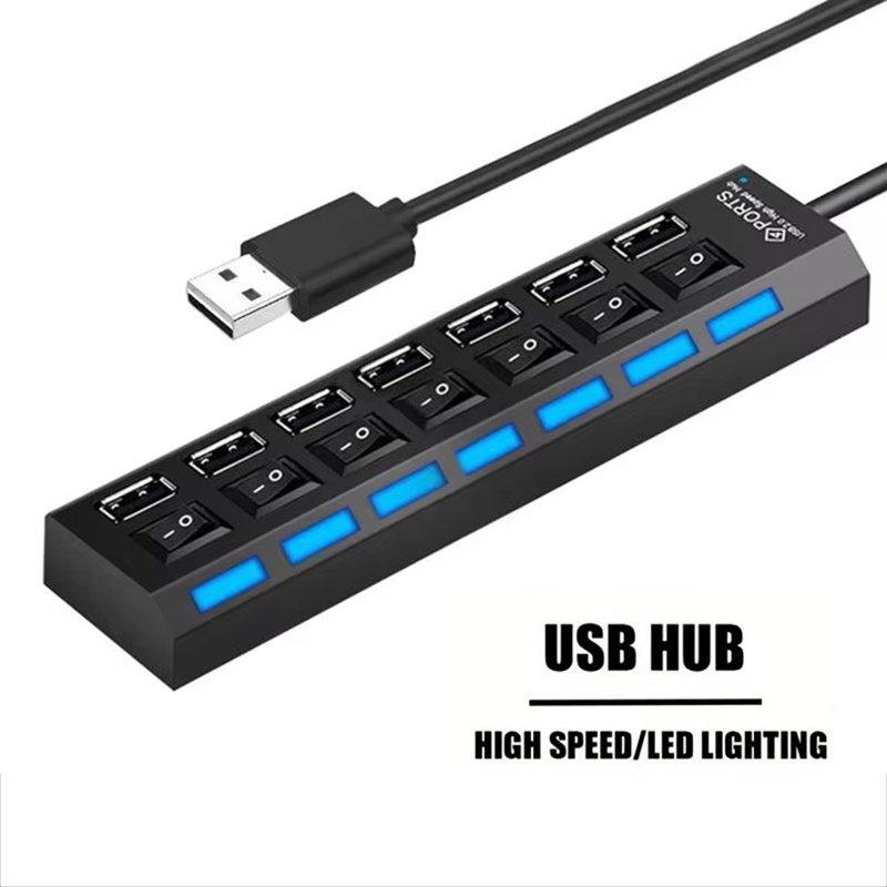 Home Office Pc - 7 Port USB 2.0 Hub Splitter