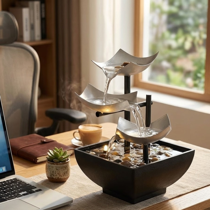 Home Office Cozy - Tabletop Water Fountain Ornament Indoor Home
