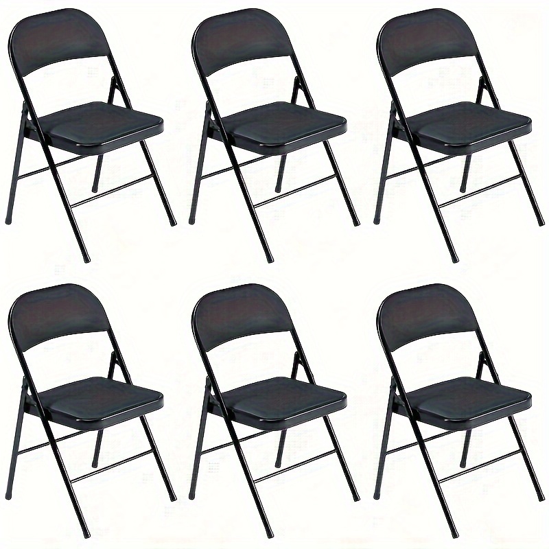 Home Office United Kingdom - Black Folding Chair Set Of 6,