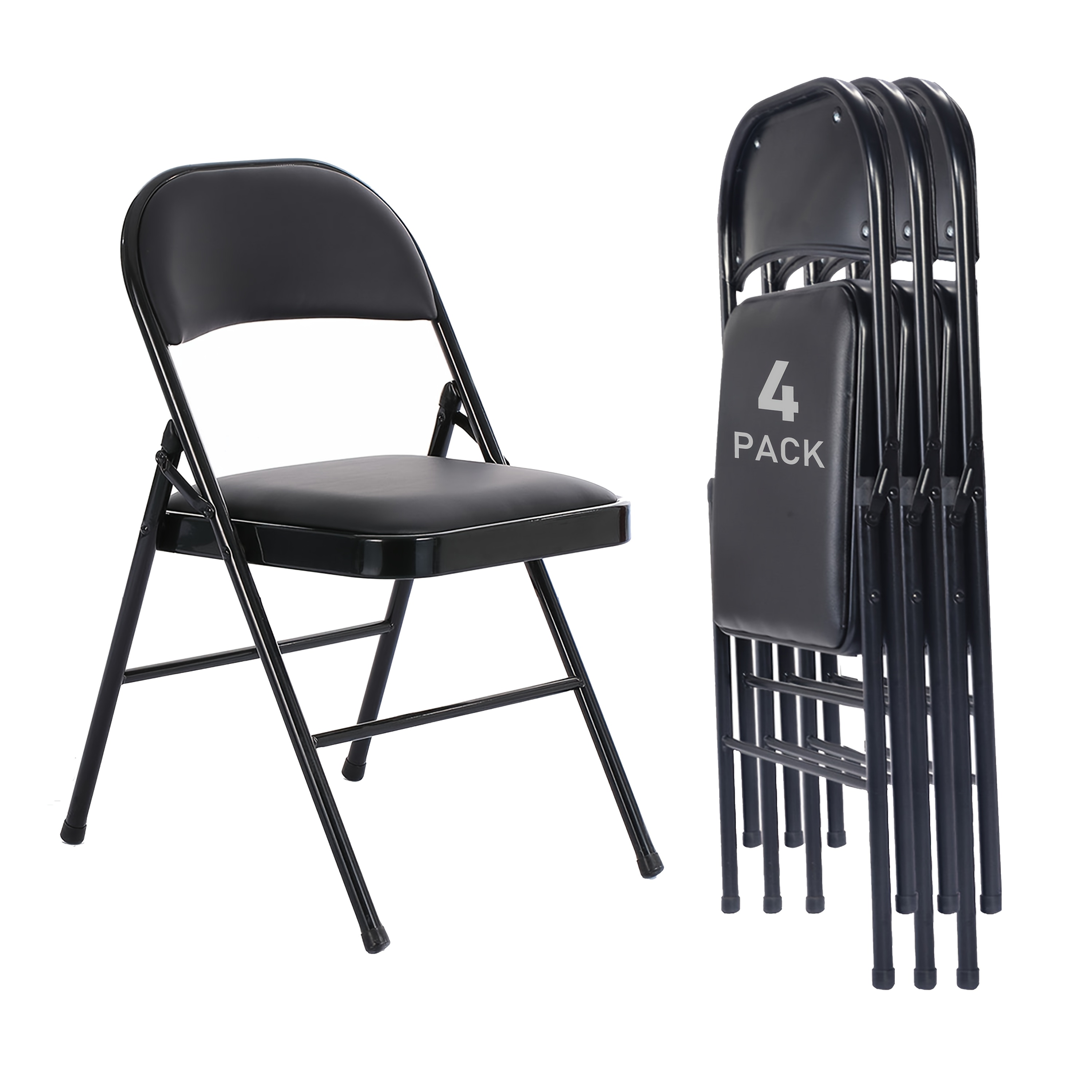 Home Office United Kingdom - Black Folding Chair Set Of 4,