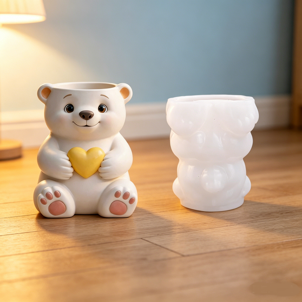 Bear Pen Holder Smooth Surface - đánh giá và giá Pen Holder Organizer