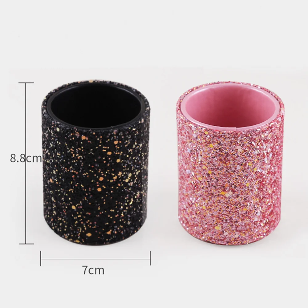 Sparkling Makeup Brush Bucket  - đánh giá và giá Pen Holder Organizer