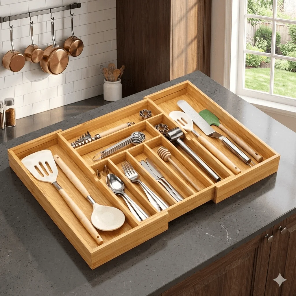 Bamboo Drawer Organizer Expand - đánh giá và giá Home Office United Kingdom