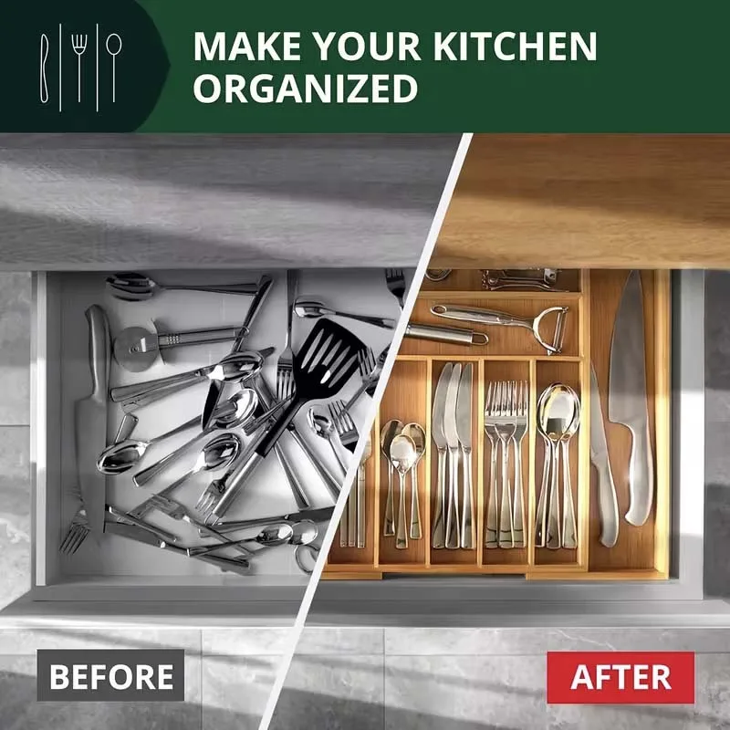 Bamboo Drawer Organizer Expand - đánh giá và giá Home Office United Kingdom