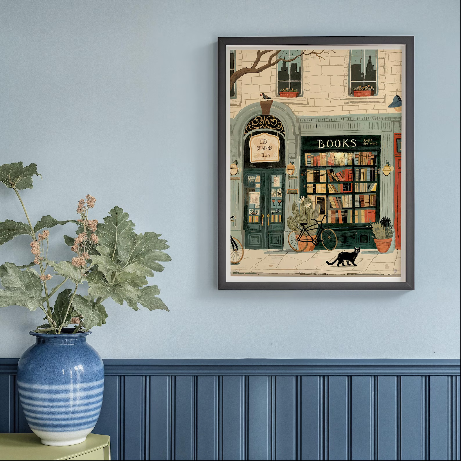 Bookstore Art Print, Cozy Book - đánh giá và giá Home Office Cozy