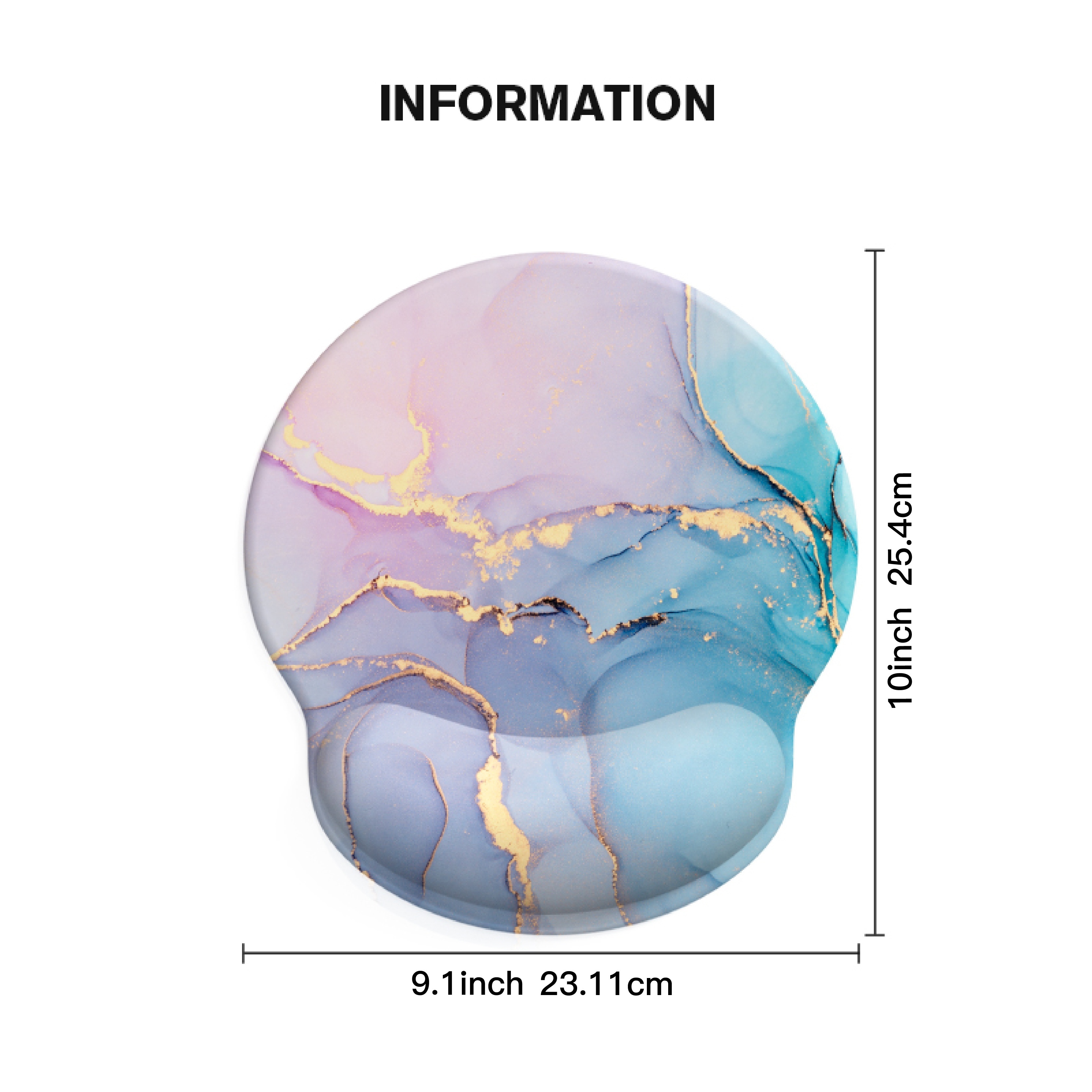 Powder Blue Gradient Marble Te - đánh giá và giá Wrist Rest Pad