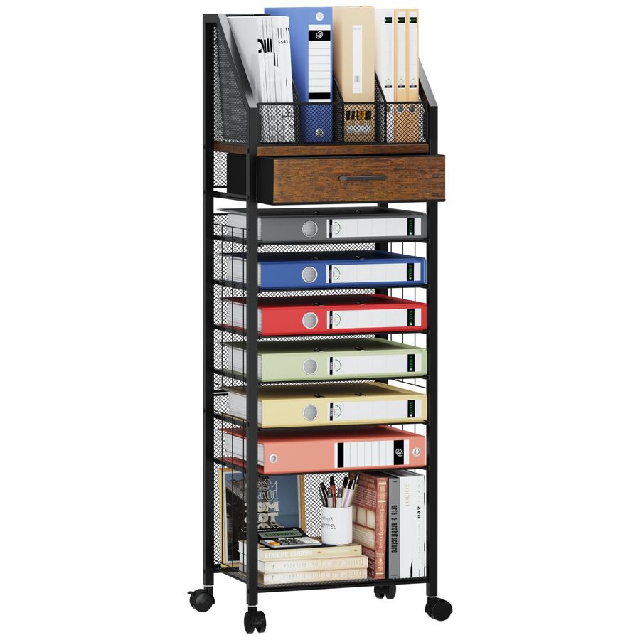 9Tier Rolling File Cart Paper  - đánh giá và giá Rolling File Cart