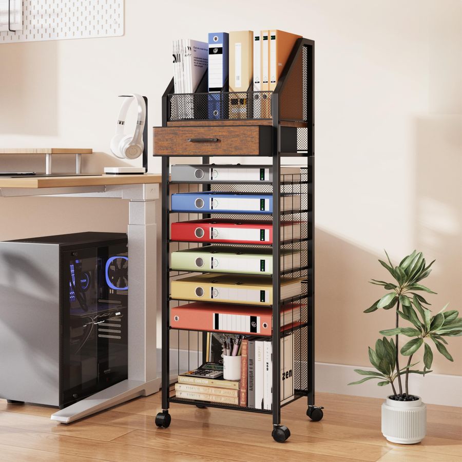 9Tier Rolling File Cart Paper  - đánh giá và giá Rolling File Cart