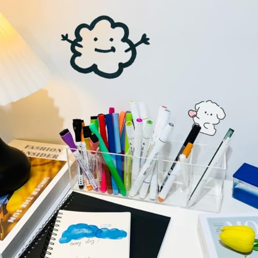 Acrylic Clear Pen Holder 5 Com - đánh giá và giá Pen Holder Organizer