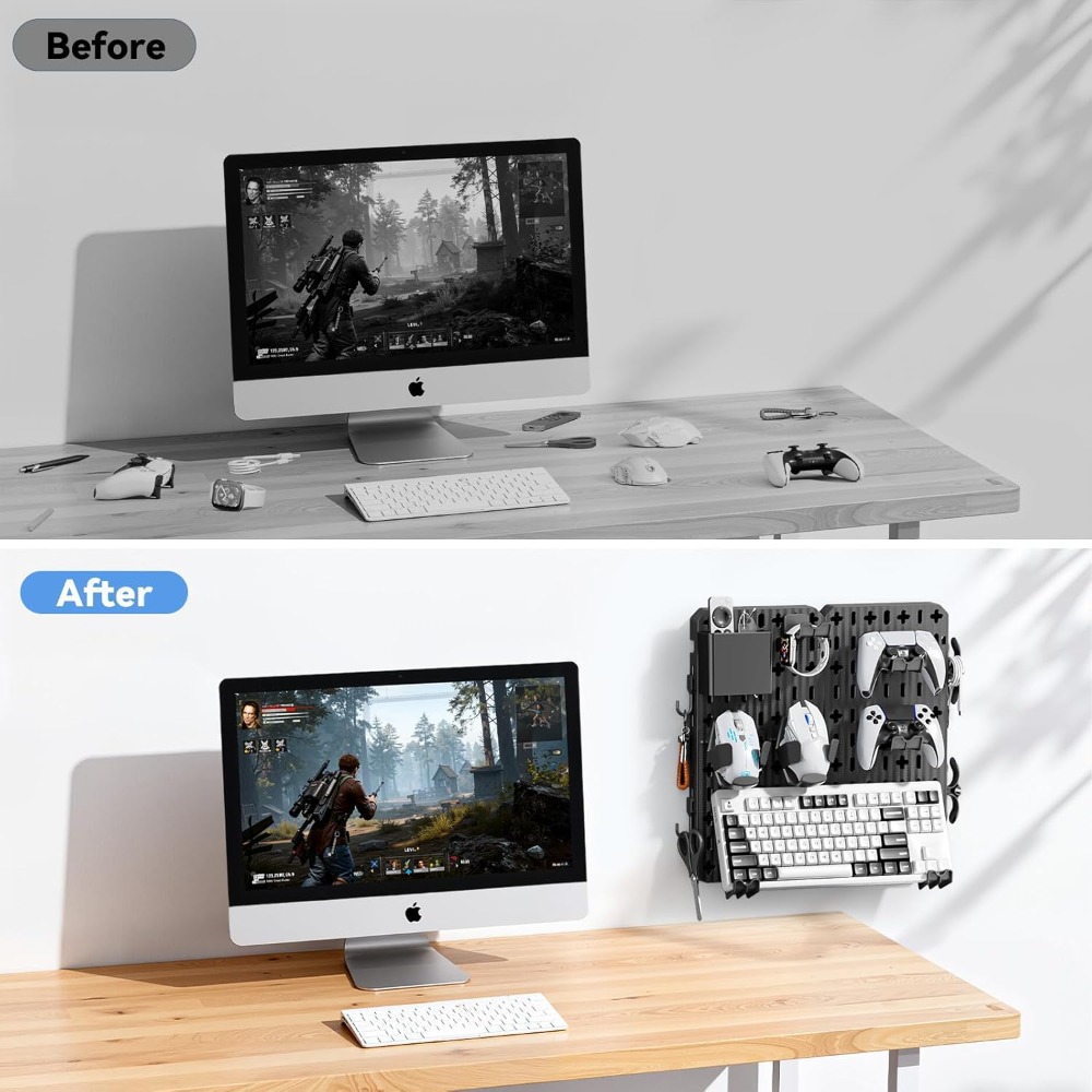 Wall Mount Keyboard & Mouse Di - đánh giá và giá Pen Holder Organizer