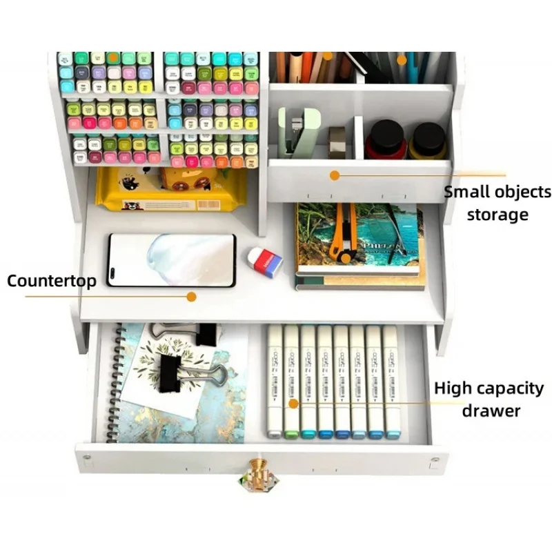 White 10-Grid Stationery Stora - đánh giá và giá Home Office Furniture Sets