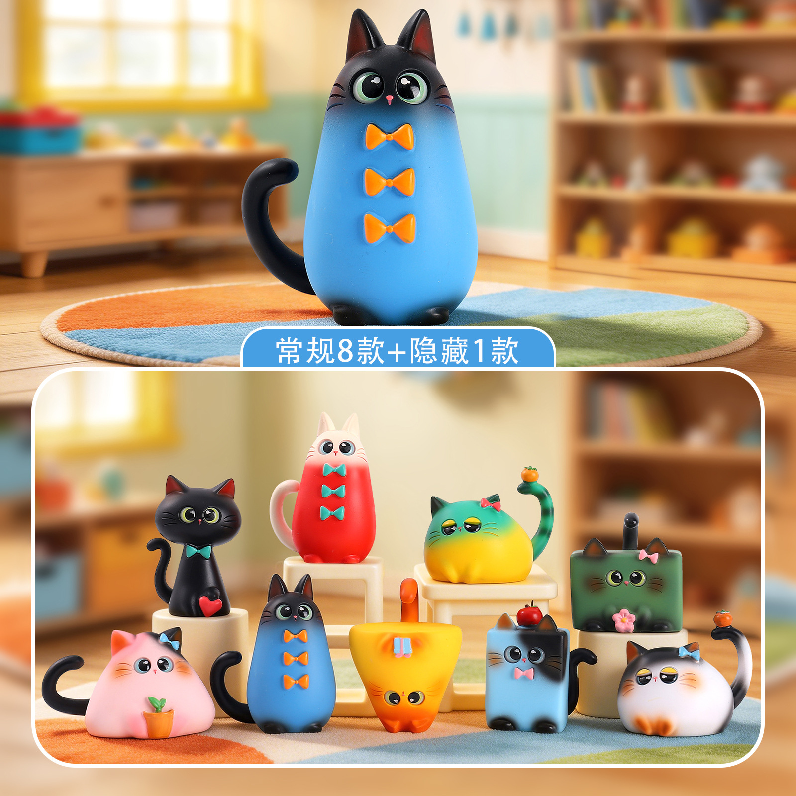 Blind Box Cat Figurine Resin C - đánh giá và giá Home Office Jobs