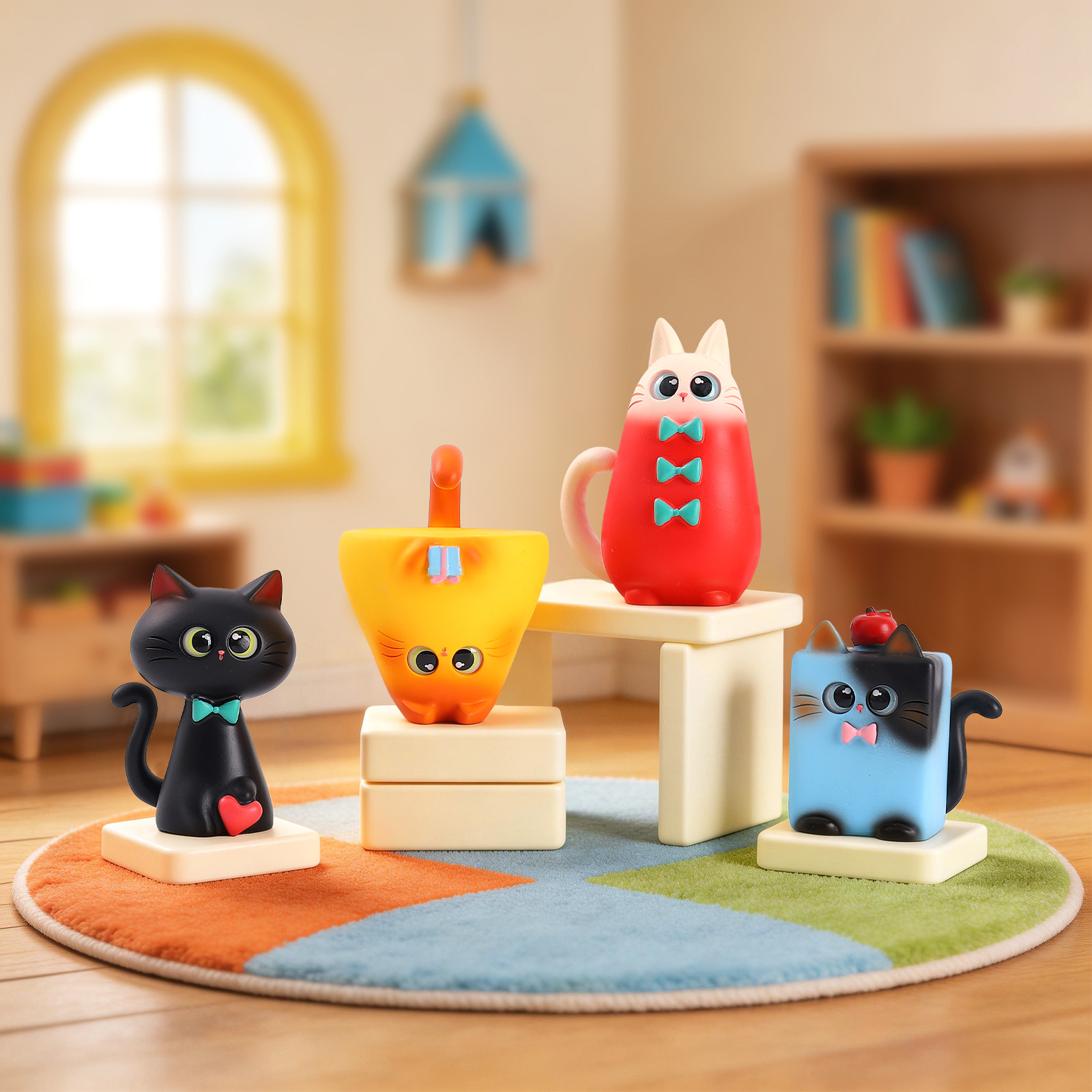 Blind Box Cat Figurine Resin C - đánh giá và giá Home Office Jobs