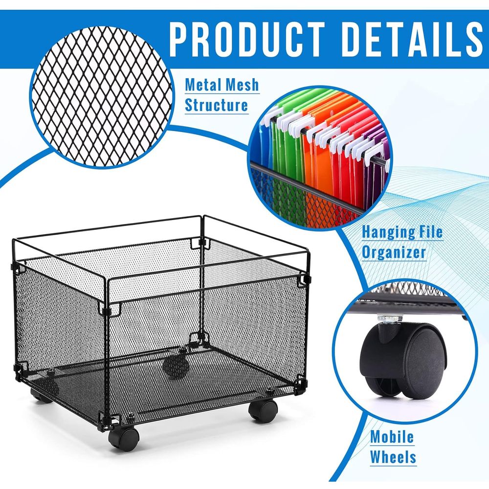 2-Pack Mesh Rolling Cart with  - đánh giá và giá Rolling File Cart