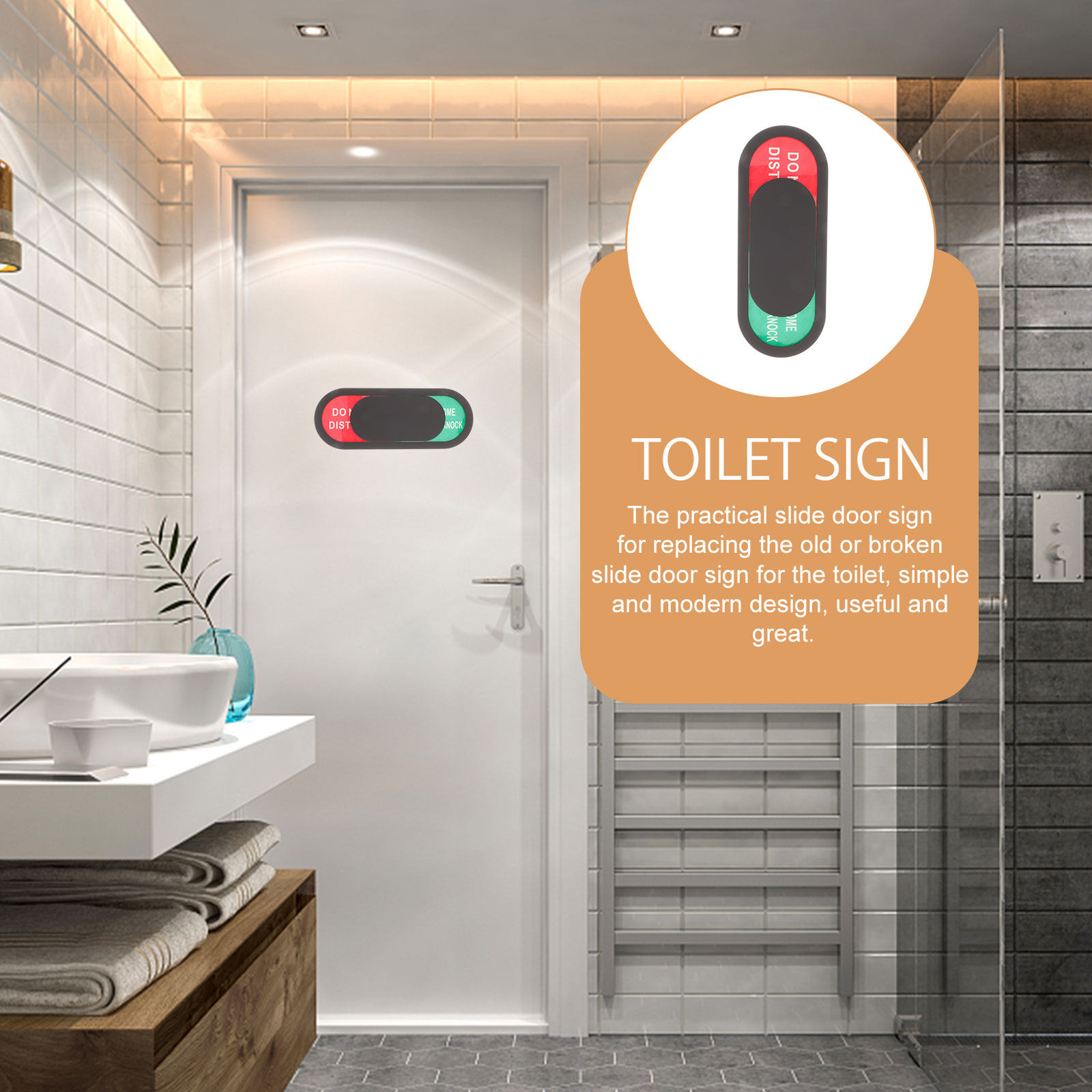 Toilet Slide Door Sign Plastic - đánh giá và giá Home Office Vacantes