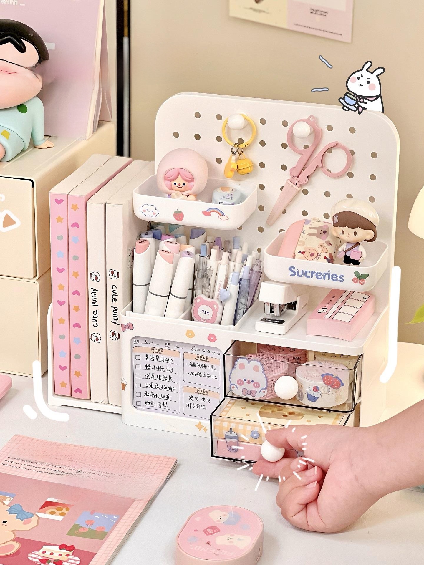 Desktop Hole Board Storage Box - đánh giá và giá Pen Holder Organizer