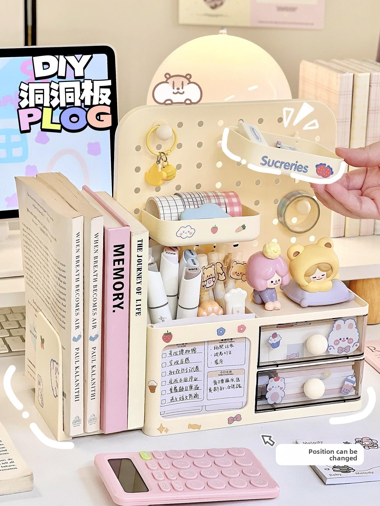 Desktop Hole Board Storage Box - đánh giá và giá Pen Holder Organizer