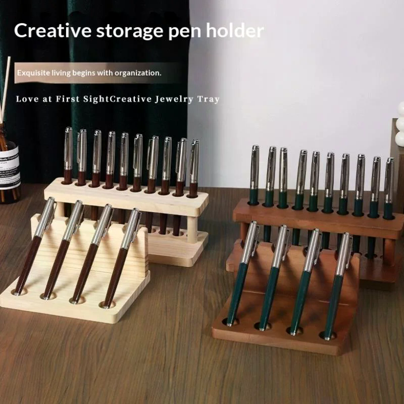 Walnut Wood Test Tube Rack Mul - đánh giá và giá Pen Holder Organizer
