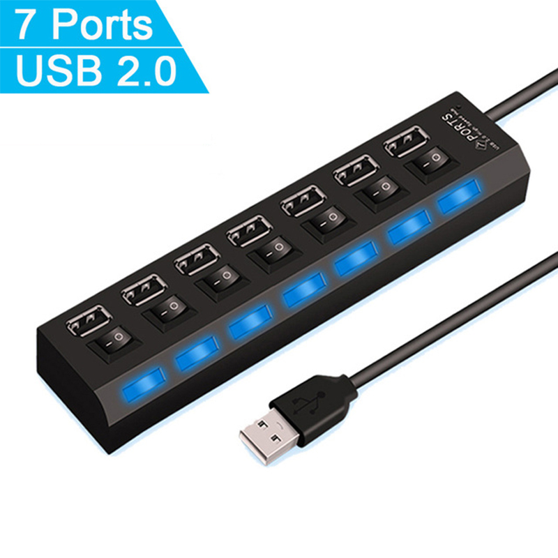 7 Port USB 2.0 Hub Splitter Fo - đánh giá và giá Home Office Pc