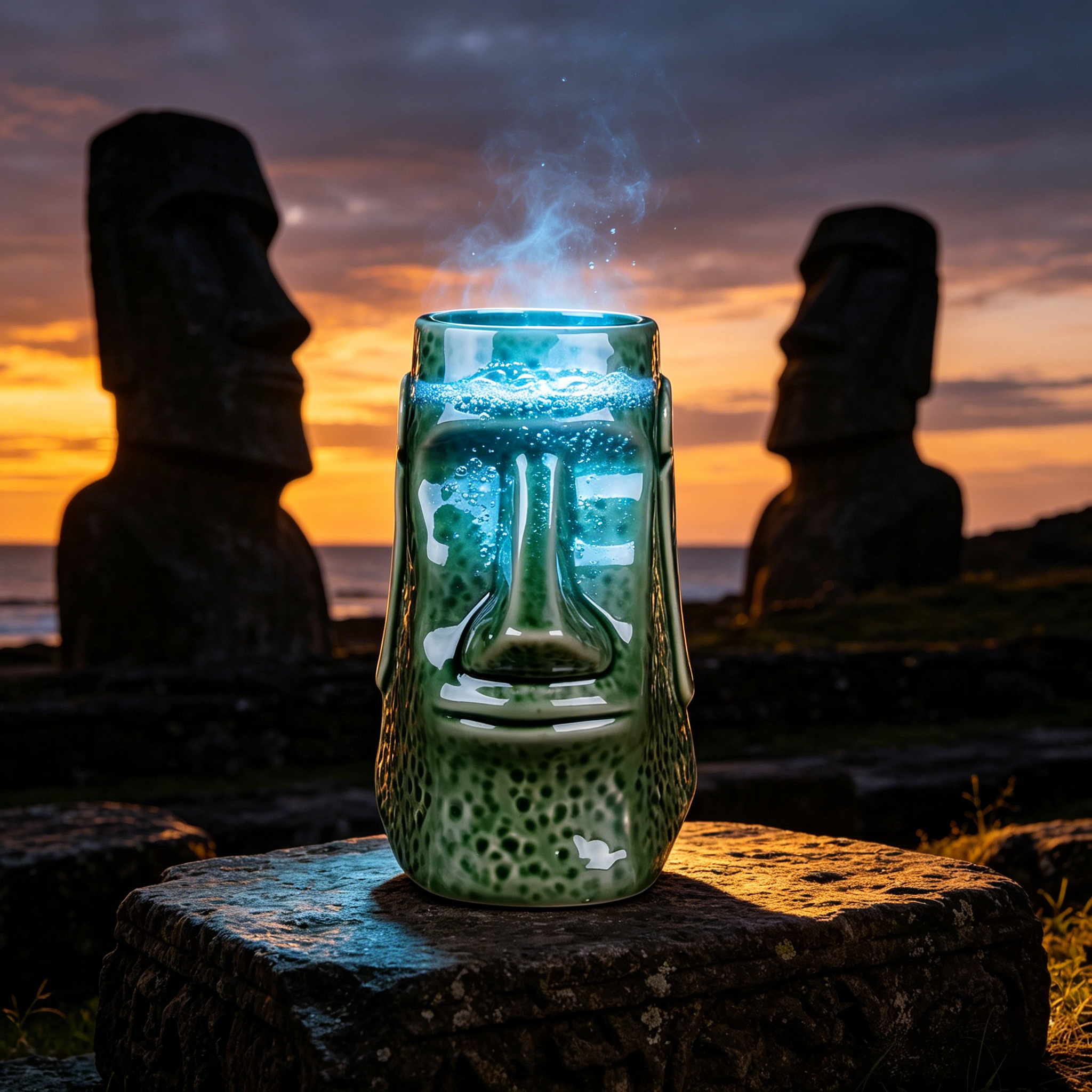Ceramic Moai Tiki Mug - 750ml  - đánh giá và giá Pen Holder Organizer