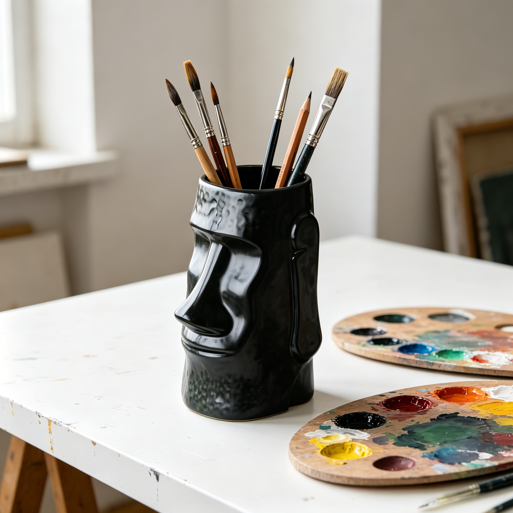 Ceramic Moai Tiki Mug - 750ml  - đánh giá và giá Pen Holder Organizer