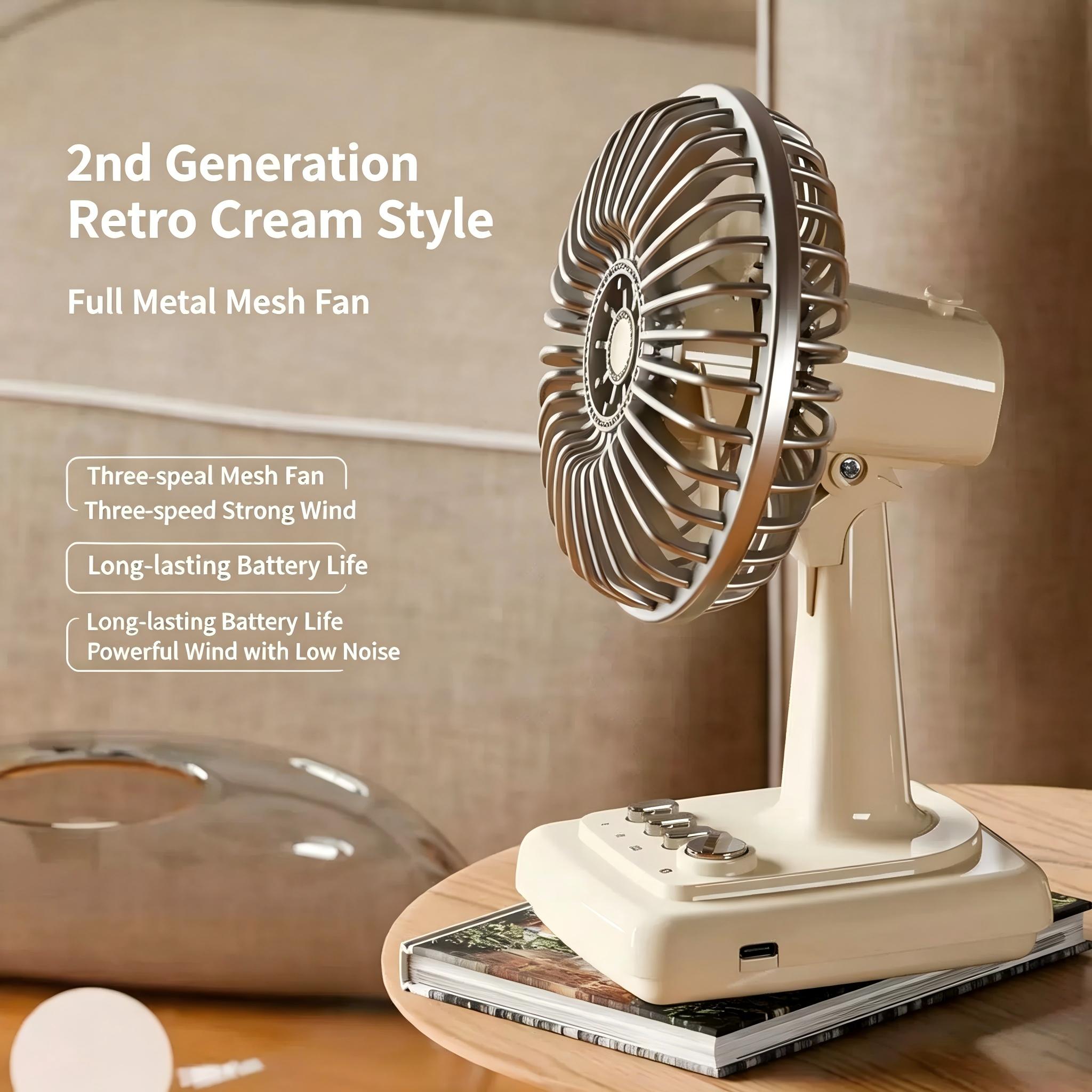 Retro Alloy Desktop Fan 3 Spee - đánh giá và giá Home Office Jobs