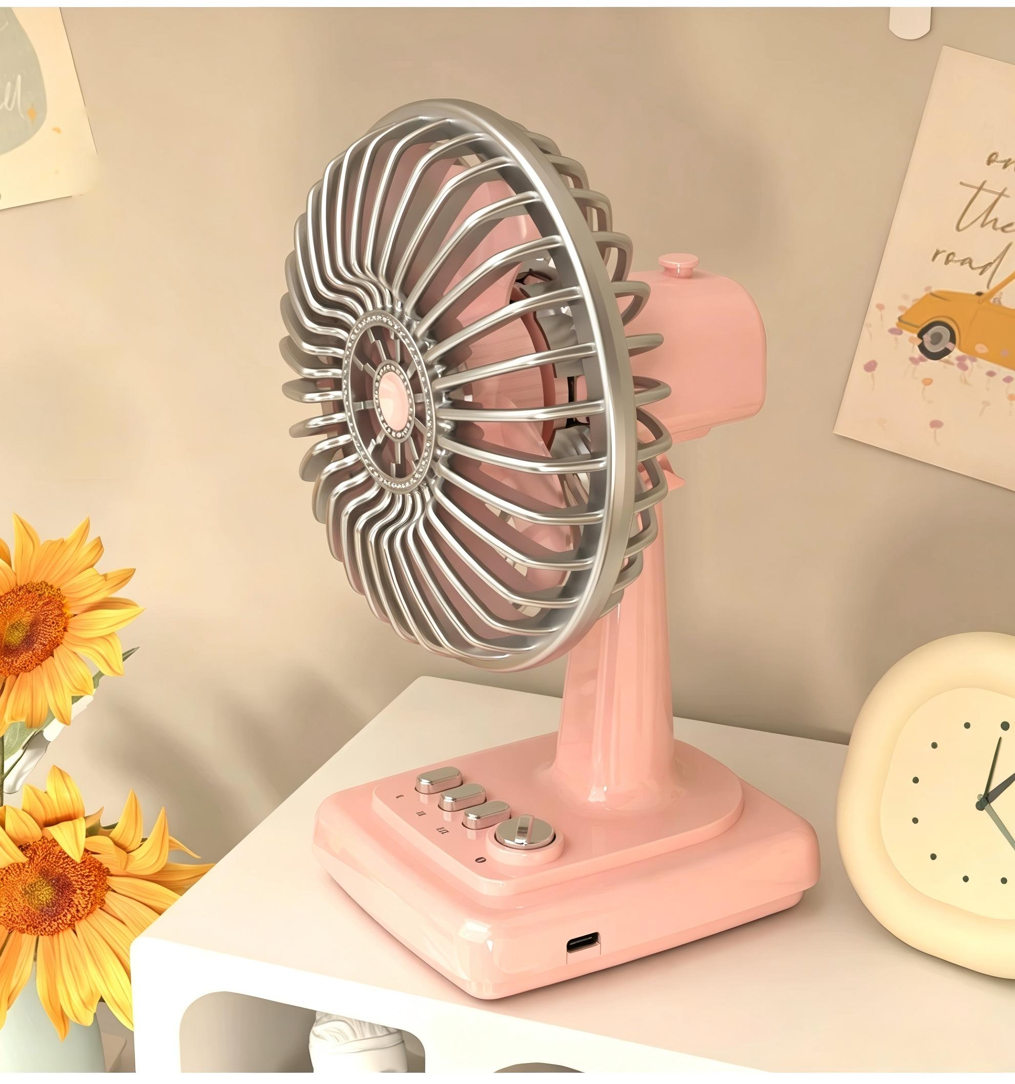Retro Alloy Desktop Fan 3 Spee - đánh giá và giá Home Office Jobs