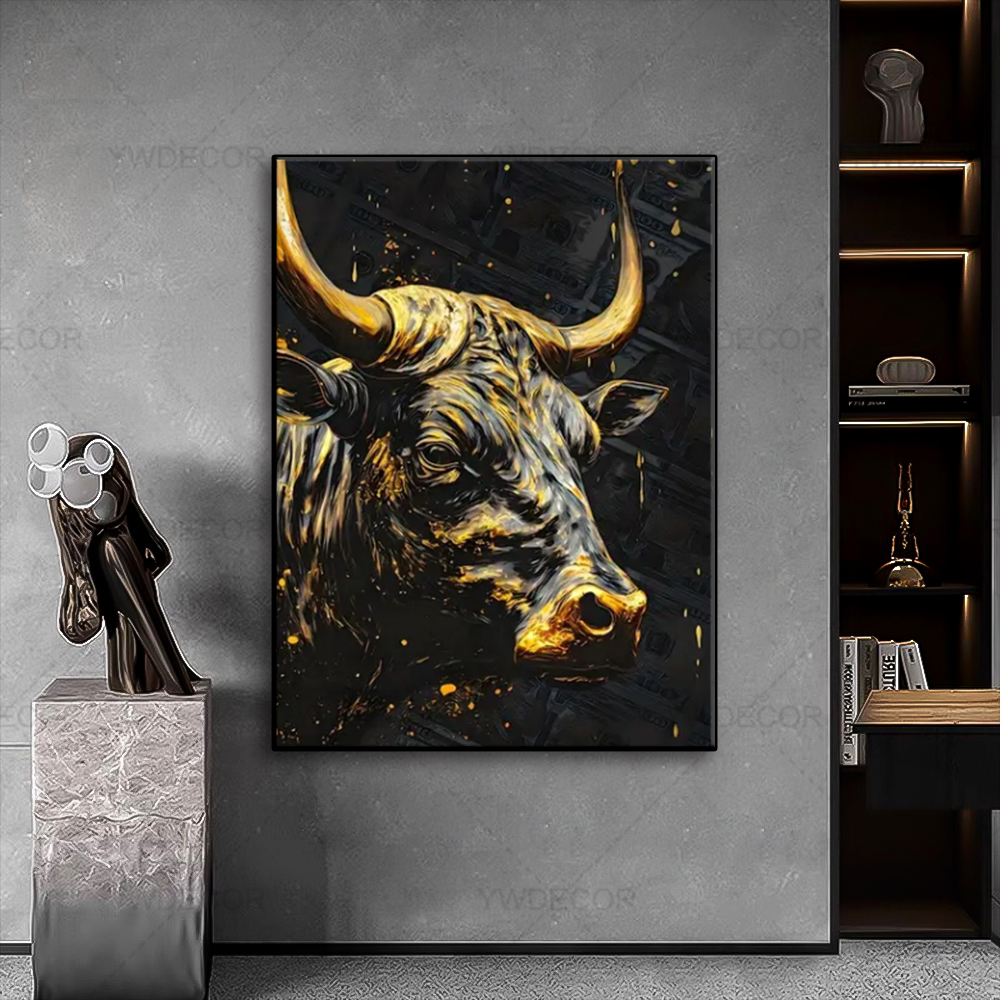 Bull and Bear Animals Painting - đánh giá và giá Home Office Marketing