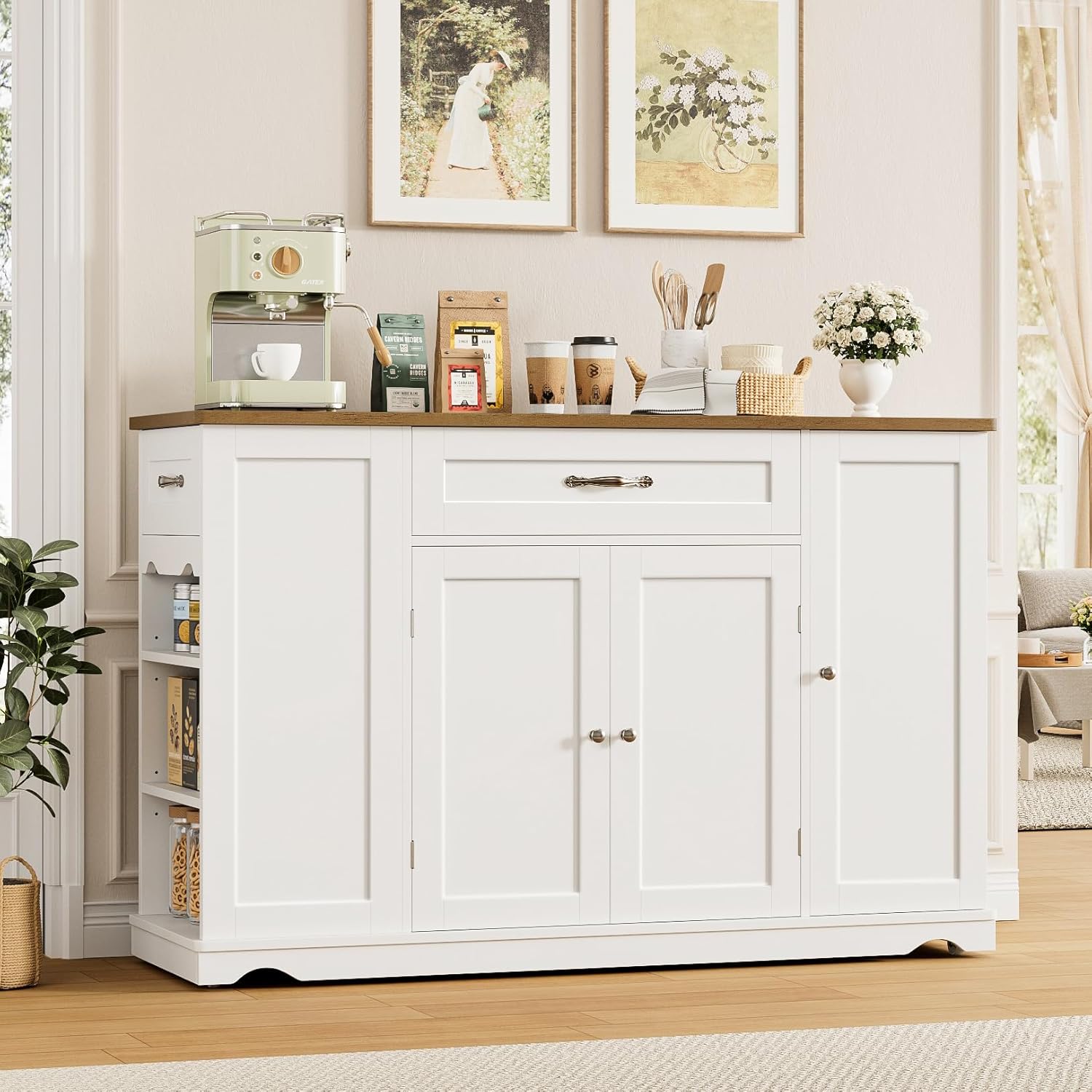 47'' Kitchen Island Cart with  - đánh giá và giá Rolling File Cart