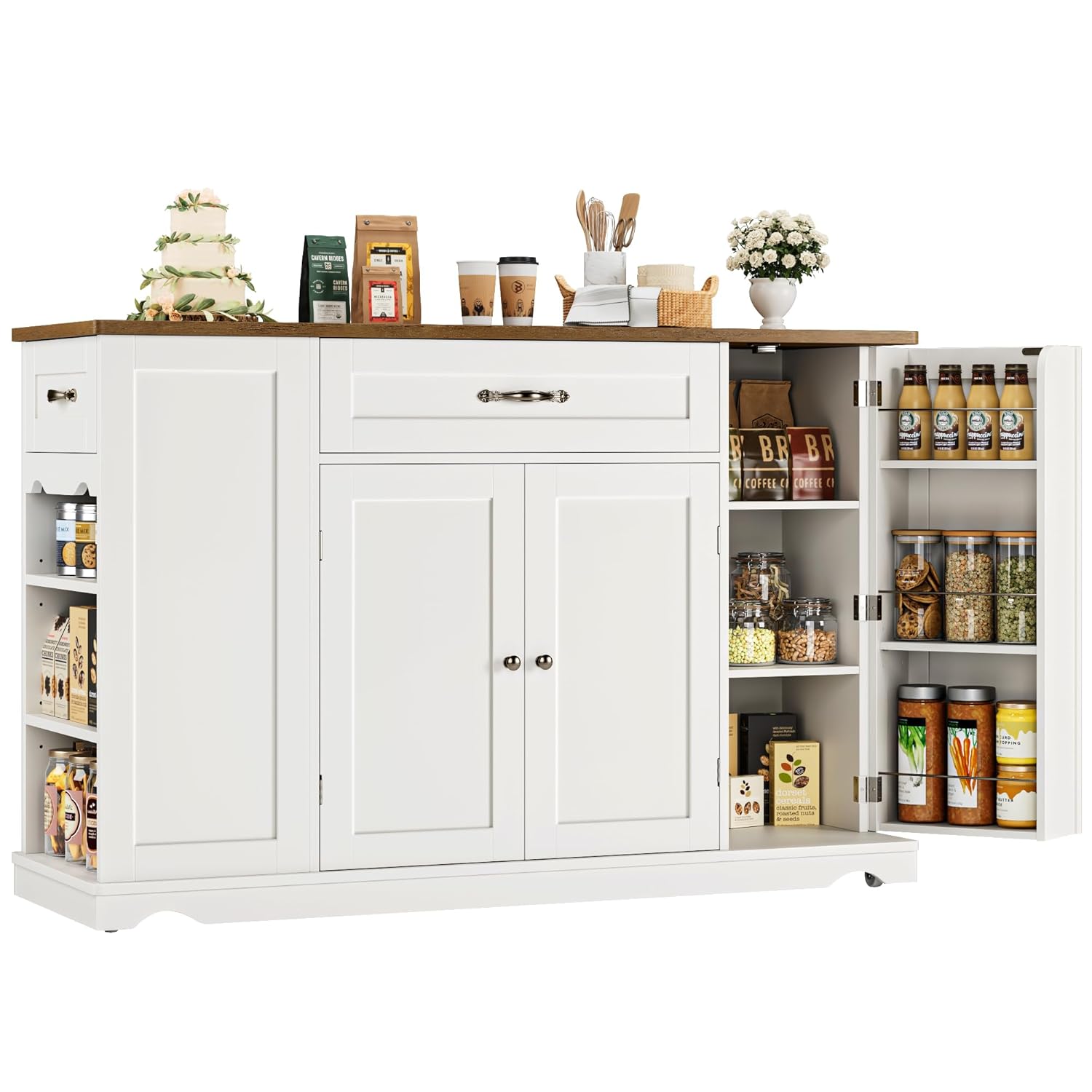 47'' Kitchen Island Cart with  - đánh giá và giá Rolling File Cart