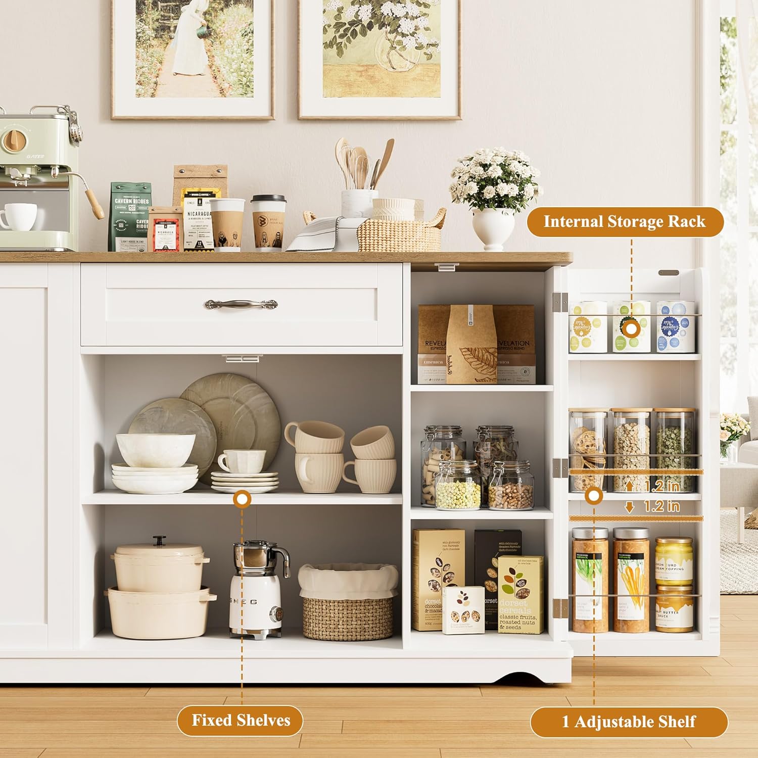 47'' Kitchen Island Cart with  - đánh giá và giá Rolling File Cart