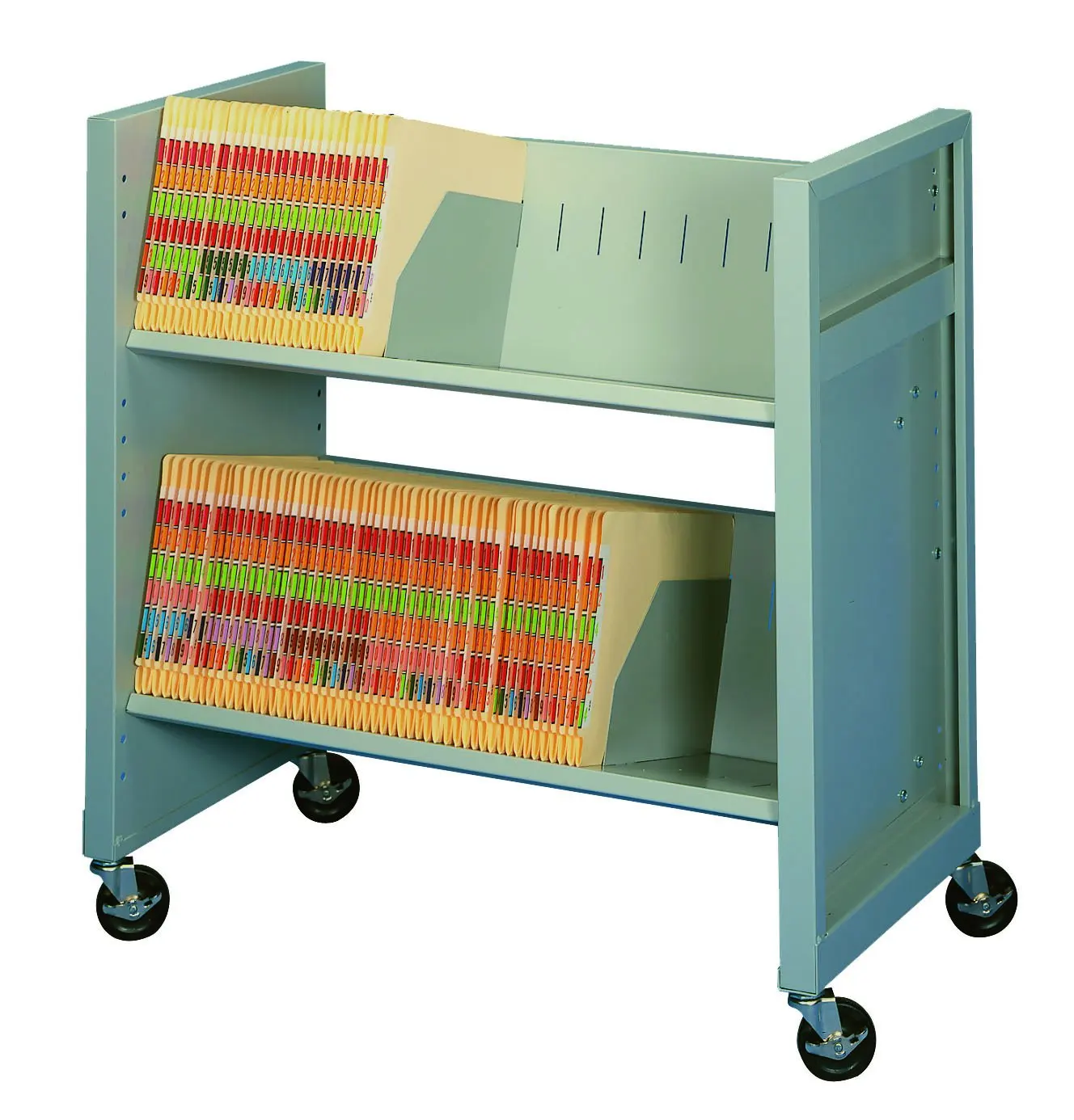 Light Gray Two-Level Rolling F - đánh giá và giá Rolling File Cart