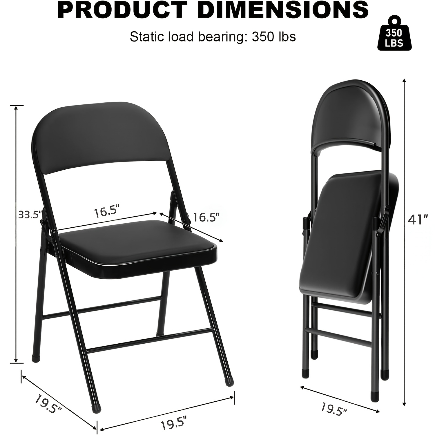 Black Folding Chair Set Of 6,  - đánh giá và giá Home Office United Kingdom