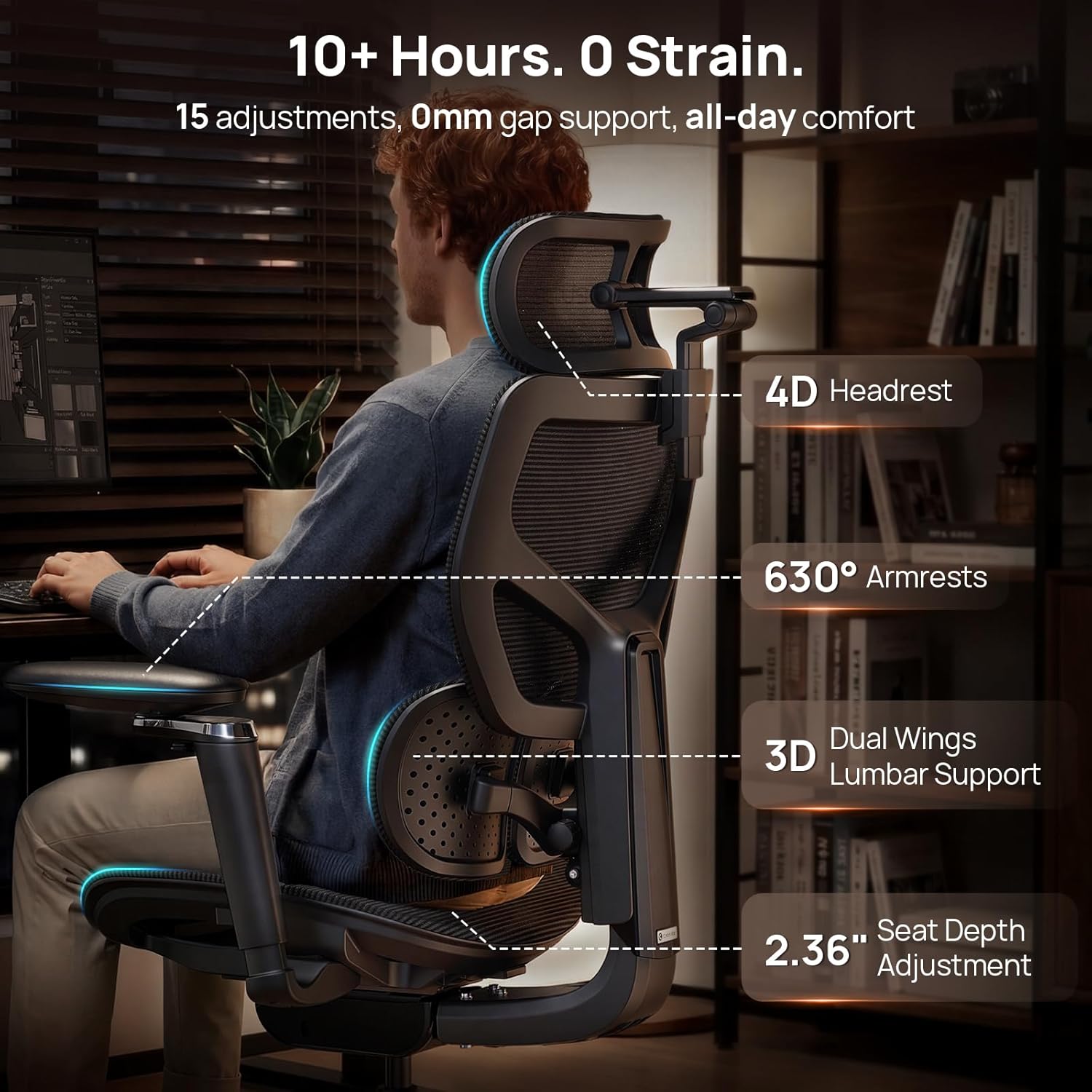 Ergonomic Office Chair with Lu - đánh giá và giá Home Office Hours