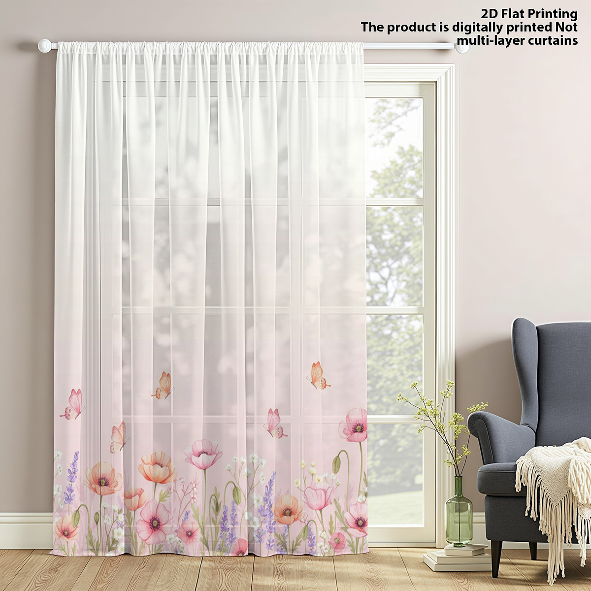 1 PC Poppy Gradient Print Shee - đánh giá và giá Home Office Pc