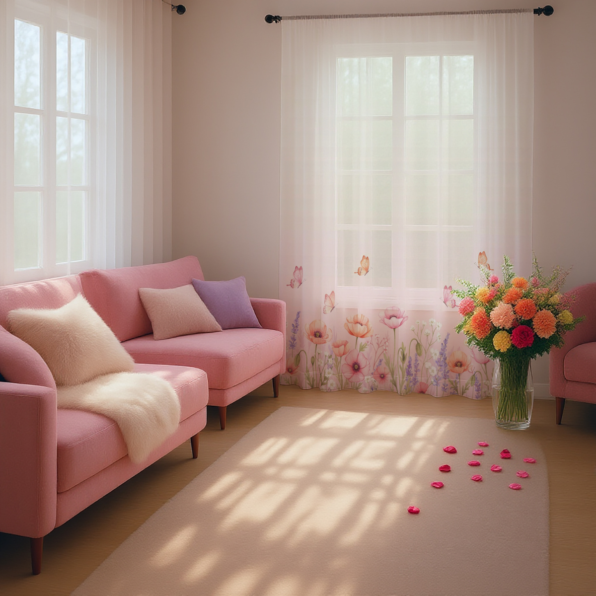1 PC Poppy Gradient Print Shee - đánh giá và giá Home Office Pc